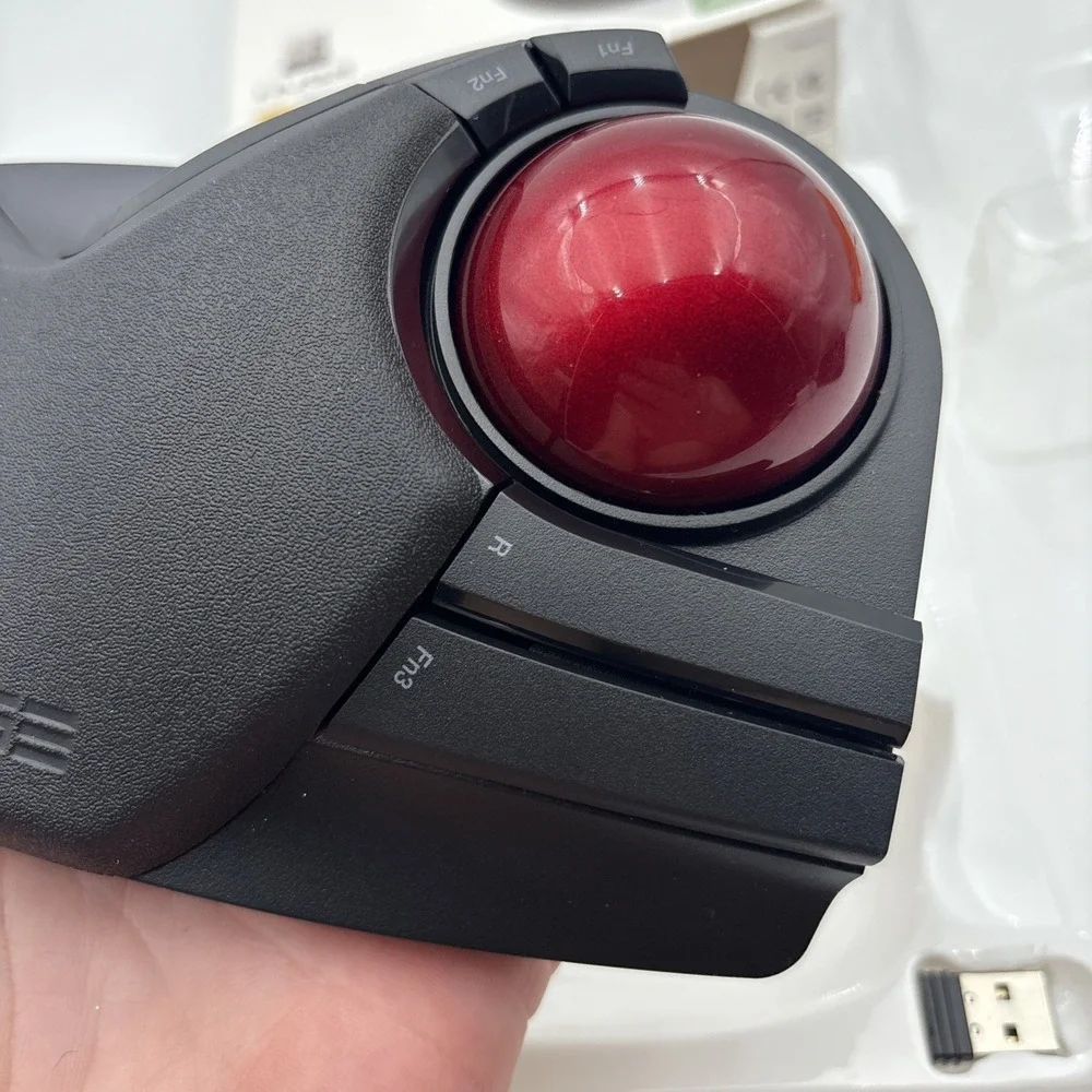 ELECOM Huge Trackball 2.4GHz Wireless USB Mouse M-HT1DRBK